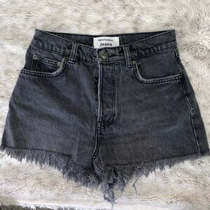 Reformation black jean shorts